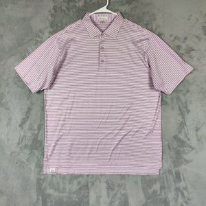 Peter Millar Polo Shirt Adult Extra Large Pink Purple Casual Golf Golfer Men